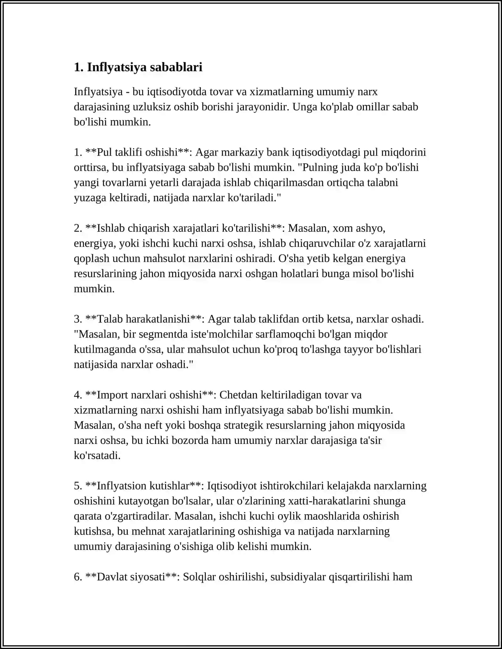 INFULYATSIYA VA NARXLARNING OSHISHI 3