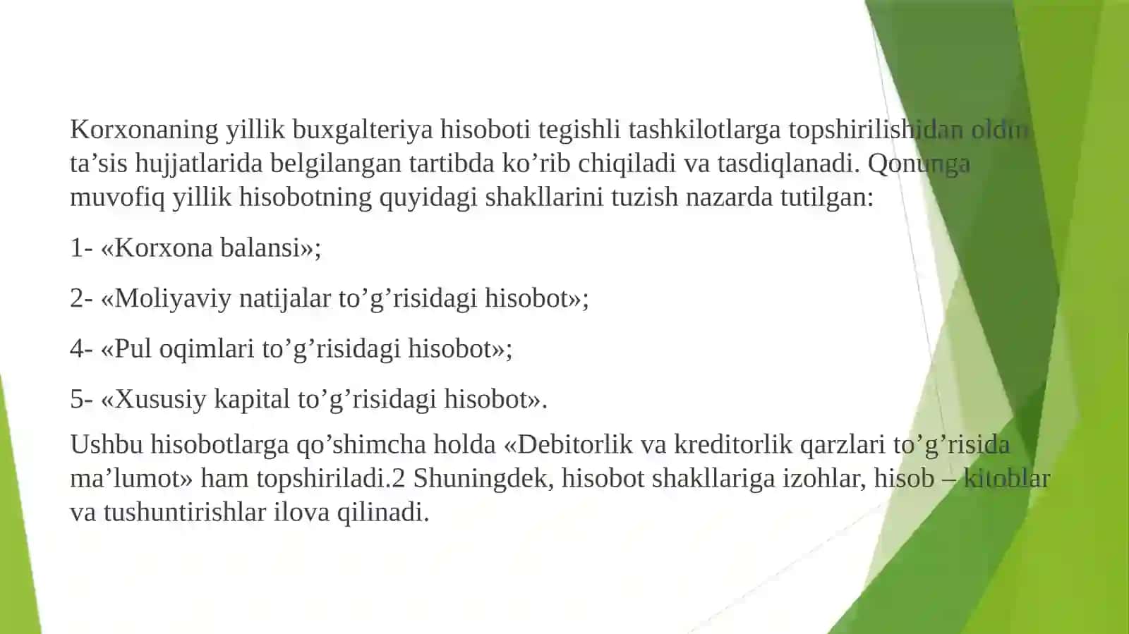 Moliyaviy hisob va hisobotning mohiyati 3