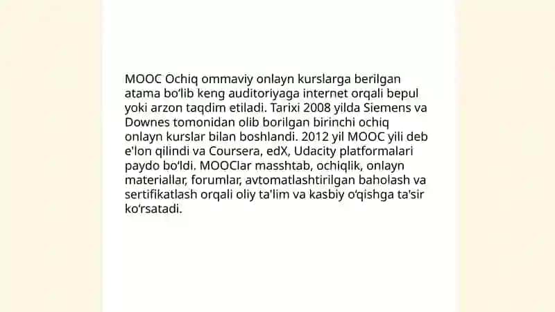 Ochiq ommaviy onlayn kurslar 3