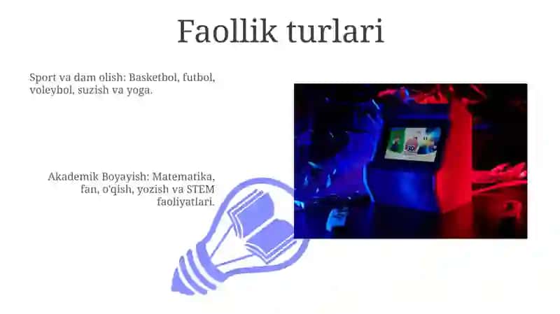 DMTT markazdagi faoliyatlar orqali oʻyinlar tashkil qilish 3