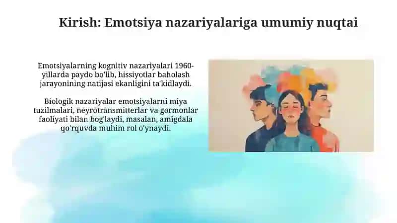 Emotsiya haqida psixologik nazariyalar 3
