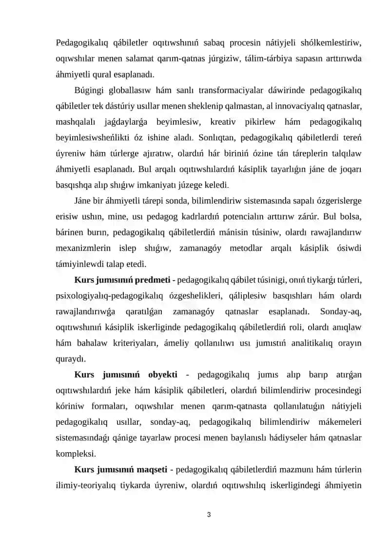 Pedagogikalıq qábilettiń tiykarǵı túrleri 3