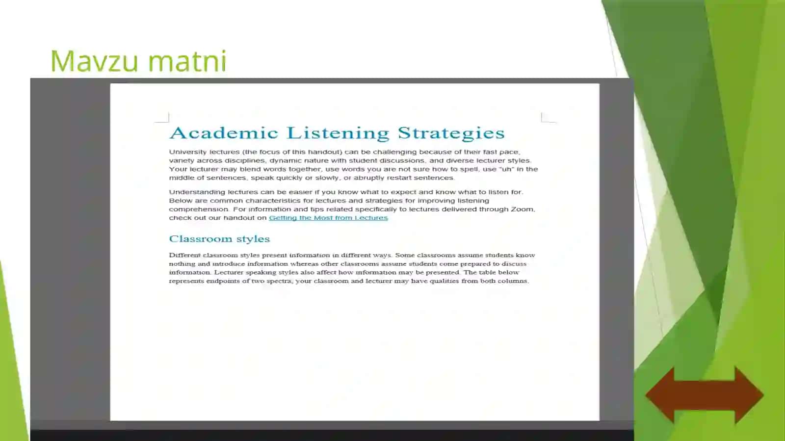listeningSTRATEGIES 3
