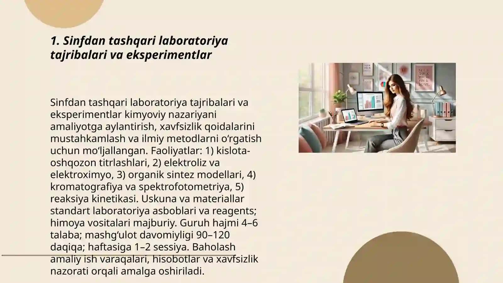 Sinfdan tashqari laboratoriya tajribalari va eksperimentlar 3