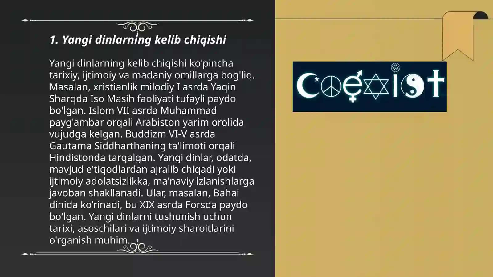 Yangi dinlar va sektalar 3