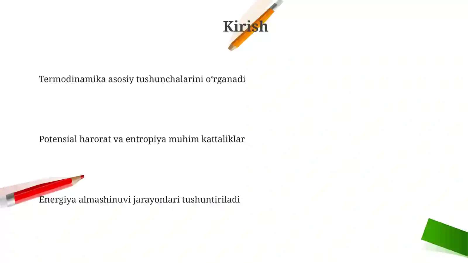 Potensial harorat va entropiya 3