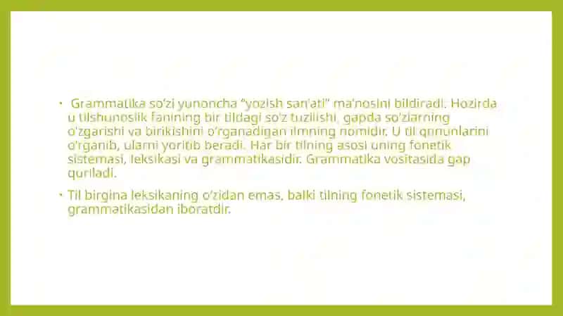 Tilning grammatik qurilishi 3