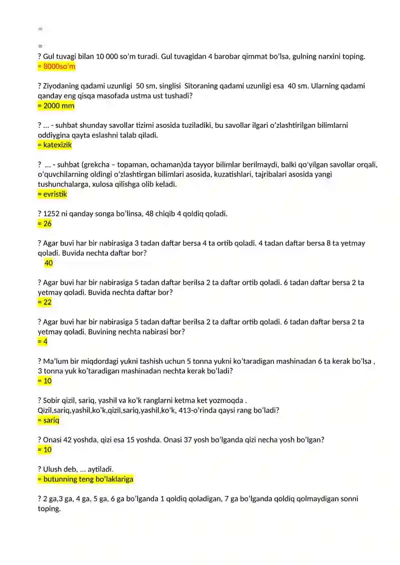 Matematika fanining o'rganadigan obyekti 3