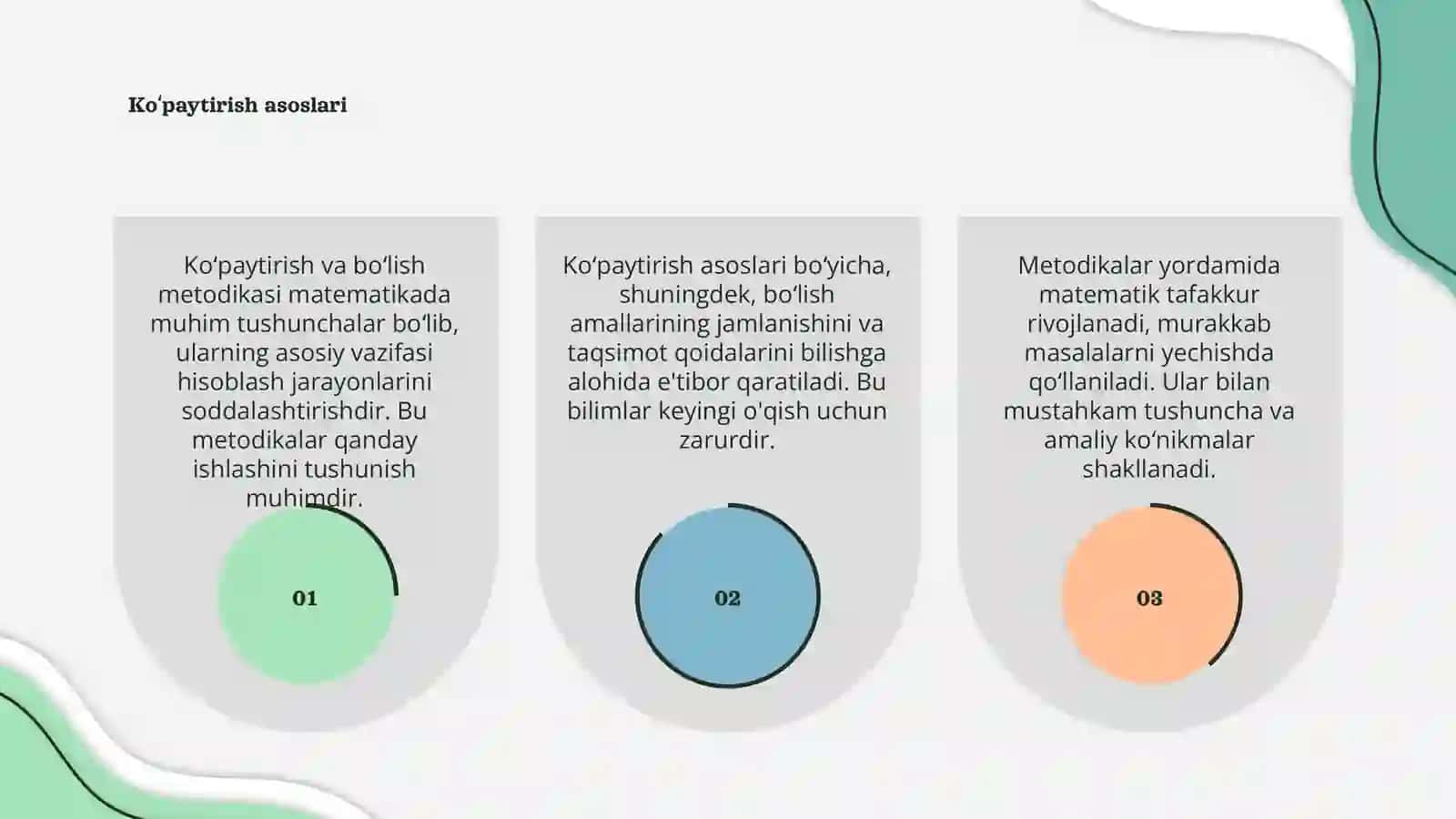 Koʻpaytirish va boʻlish metodikasi 3