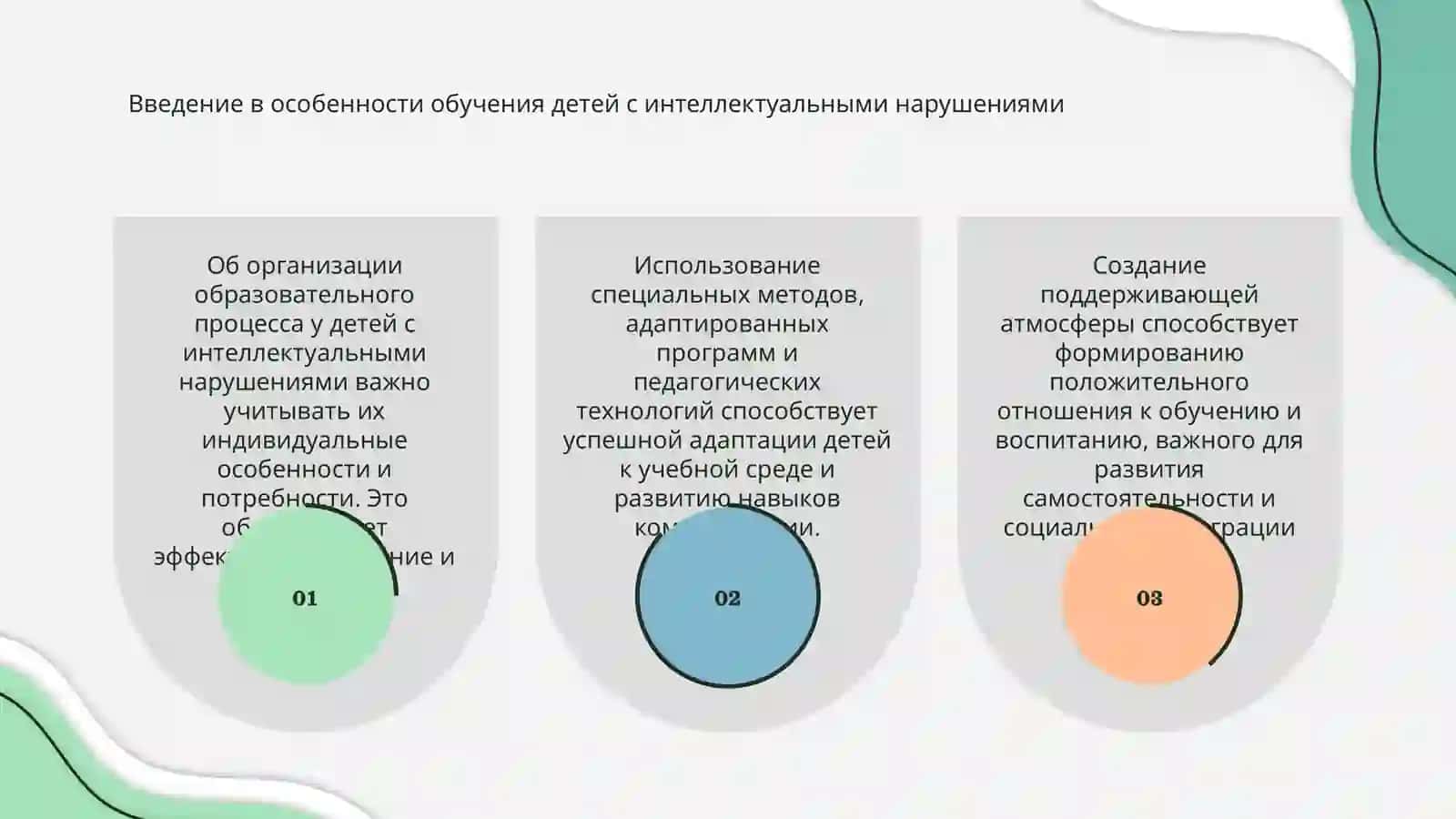 Организация образовательного и воспитательного процесса у детей с интеллектуальными нарушениями 3
