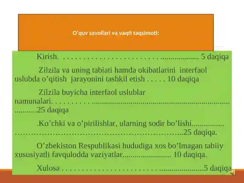 GEOLOGIK HAVFLI HODISALAR MAVZUSINI INTERFAOL USLUBDA O’TISH 3
