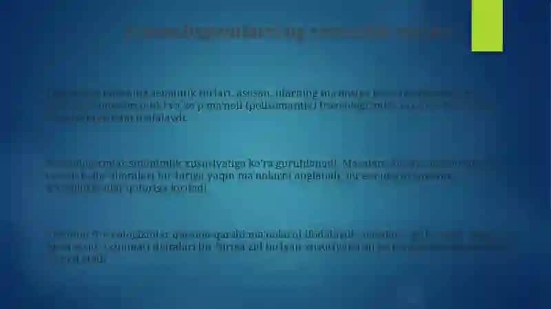 Frazeologizmlarning semantik turlari 3