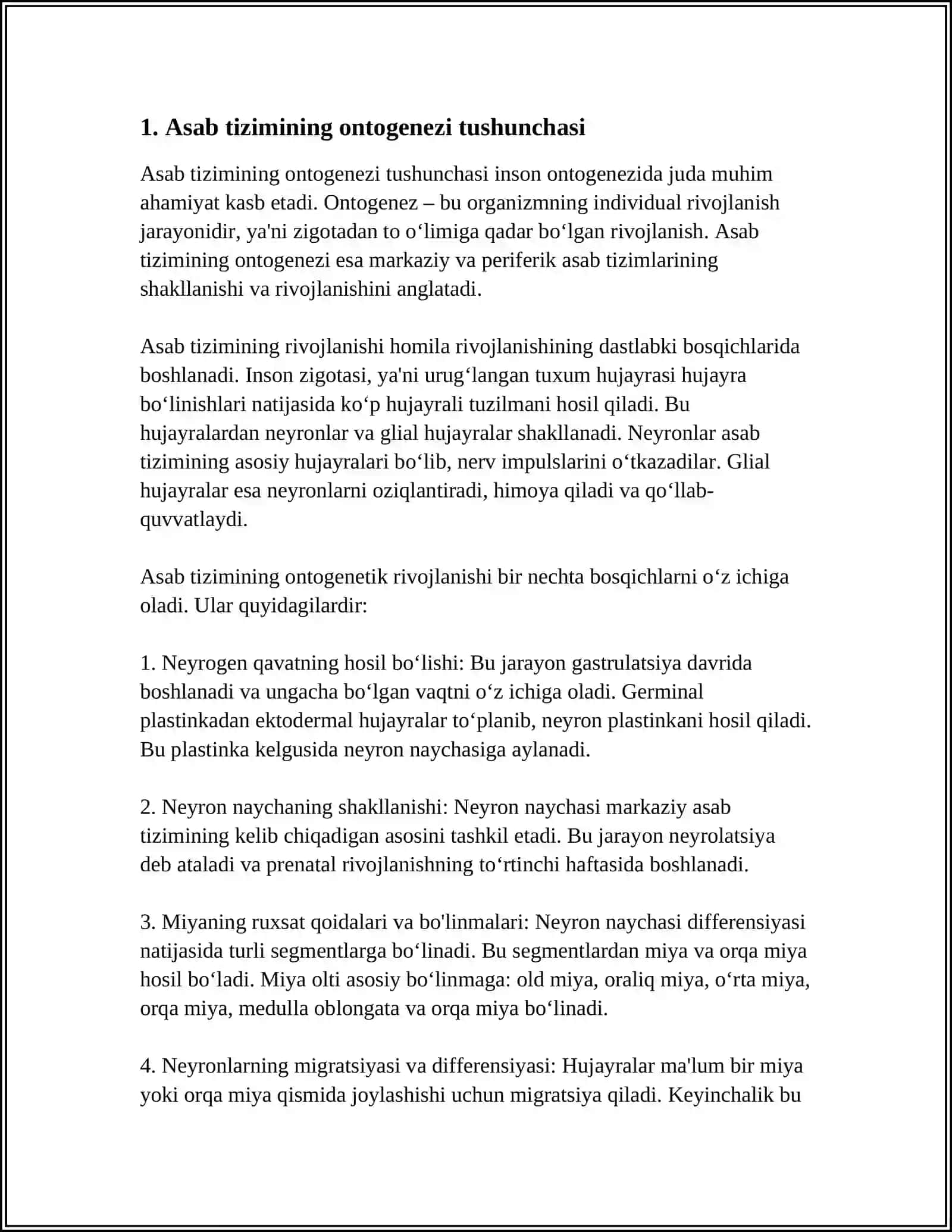 ASAB TIZIMINING ONTOGENEZI 3