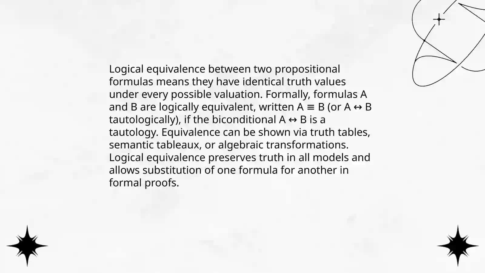 Logical equivalence 3