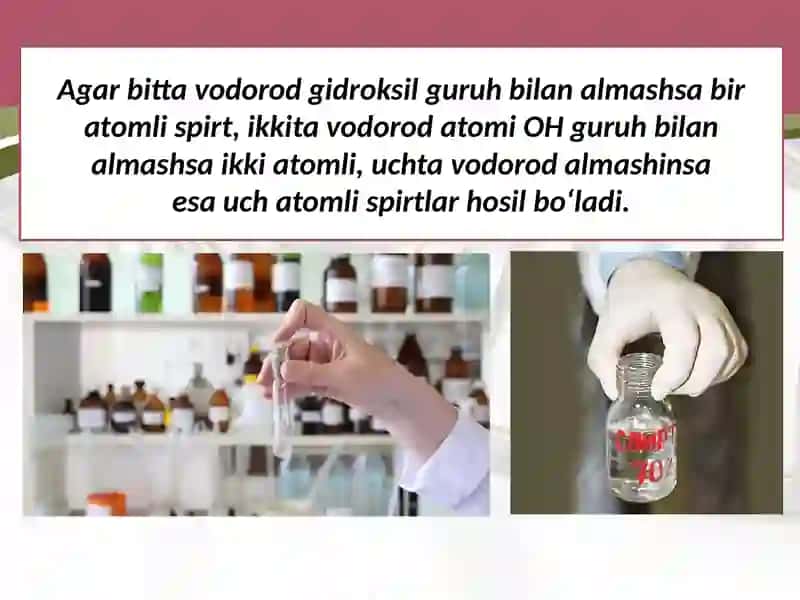 To'yingan biratomli spirtlar 3