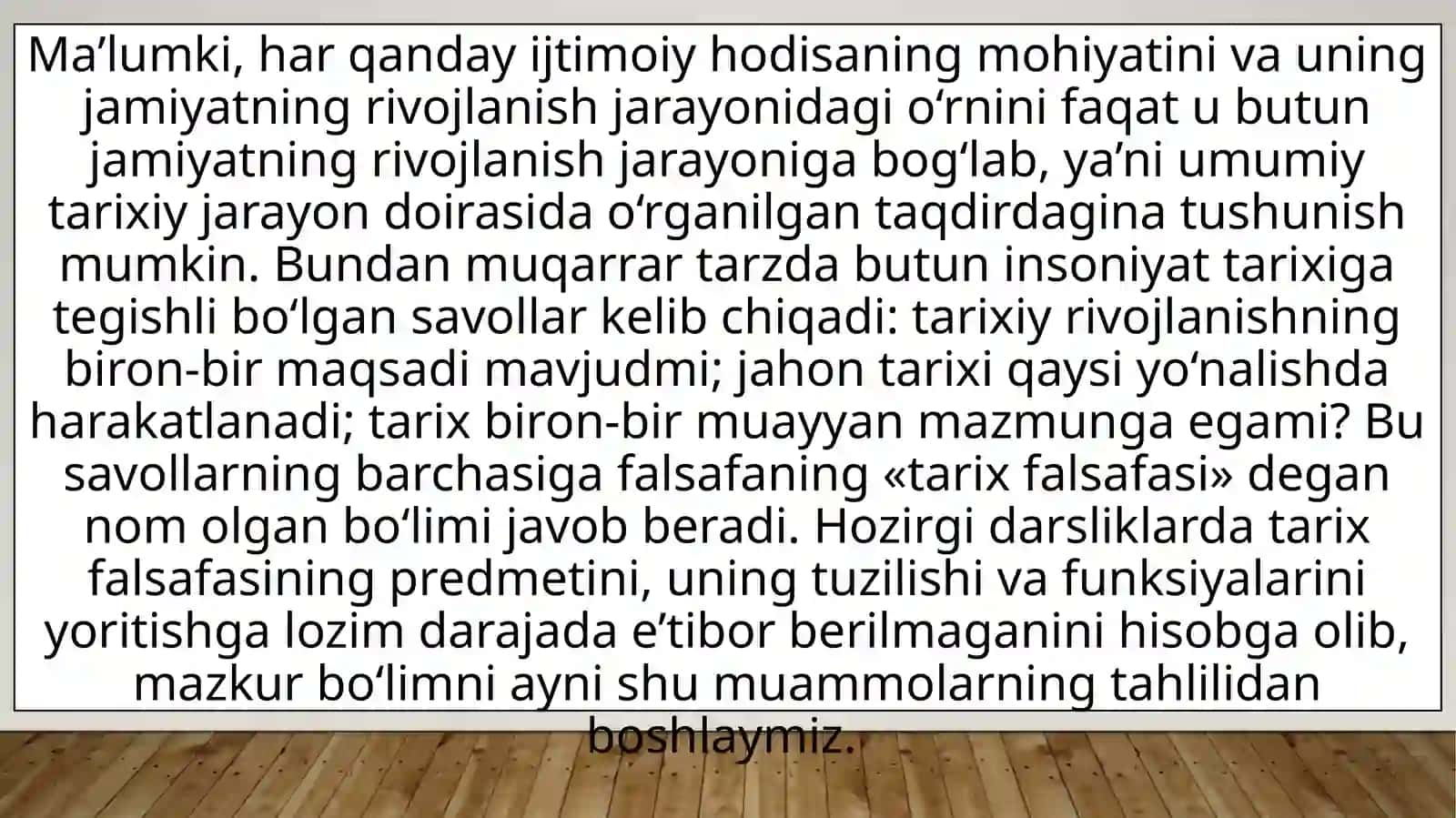 TARIXFALSAFASI, SIVILIZATSIYA VA MADANIYAT 3