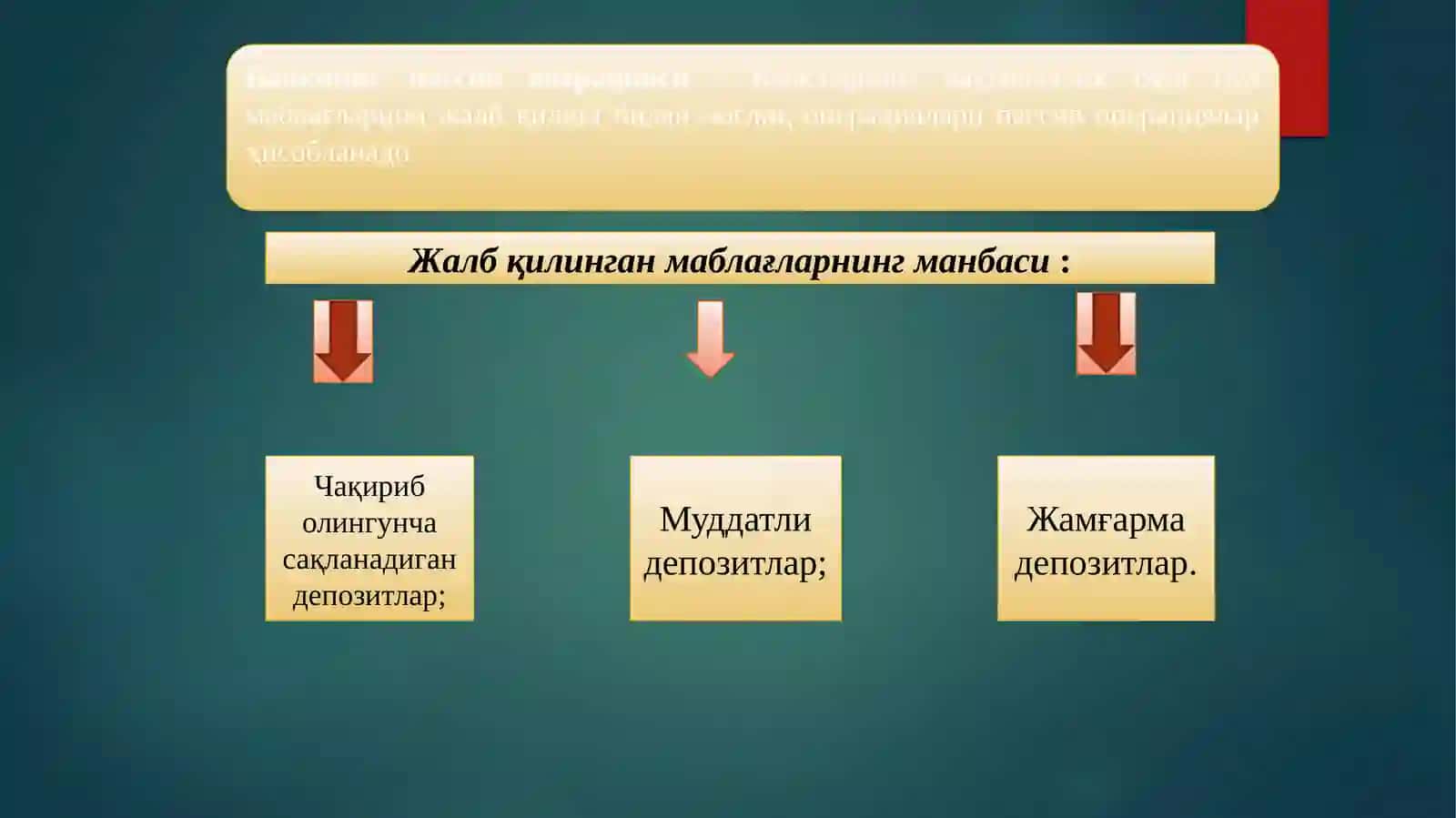 Тижорат банкларинг  аперациялари 3