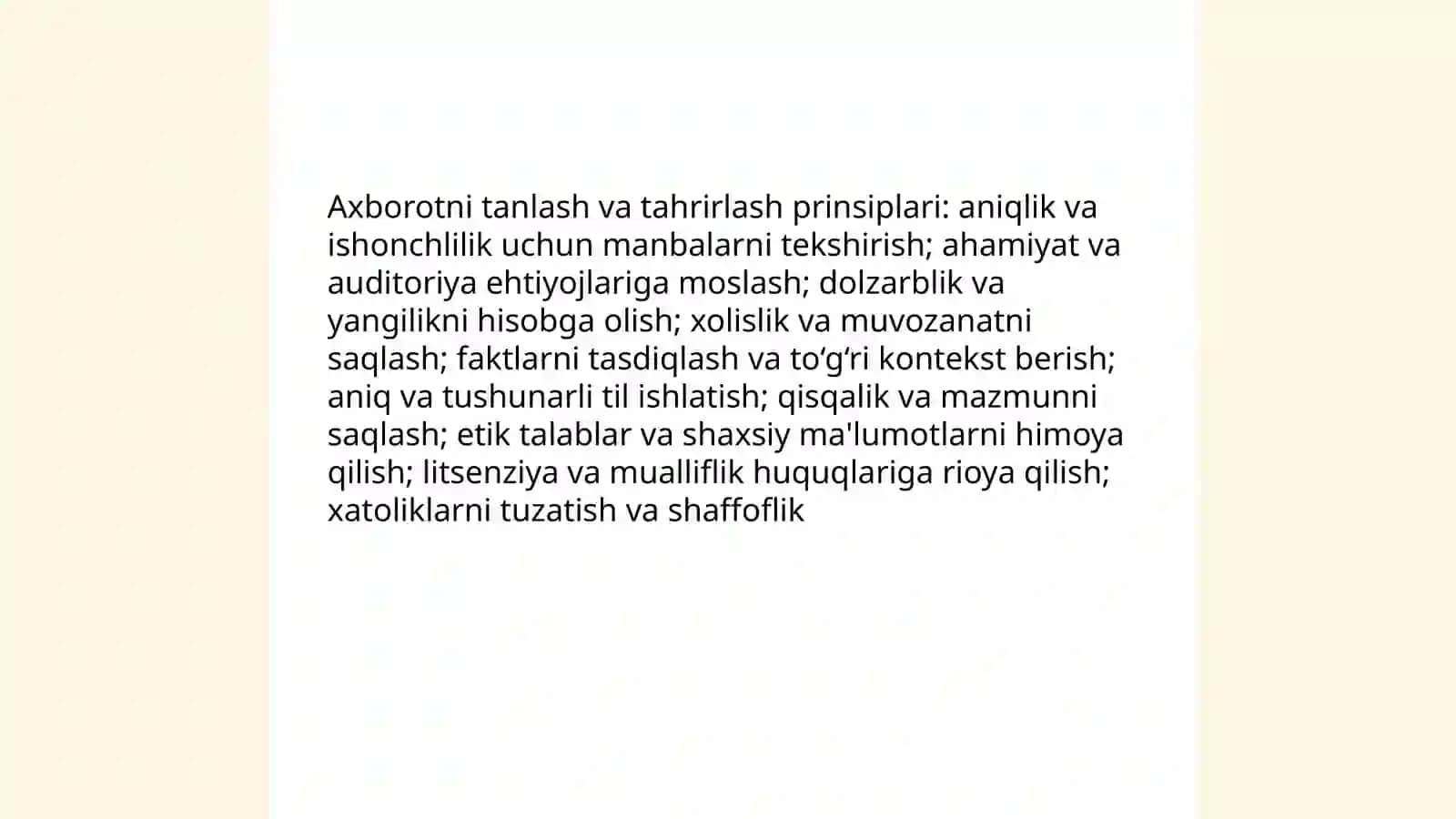 Media makonda axborotni taqdim etish 3