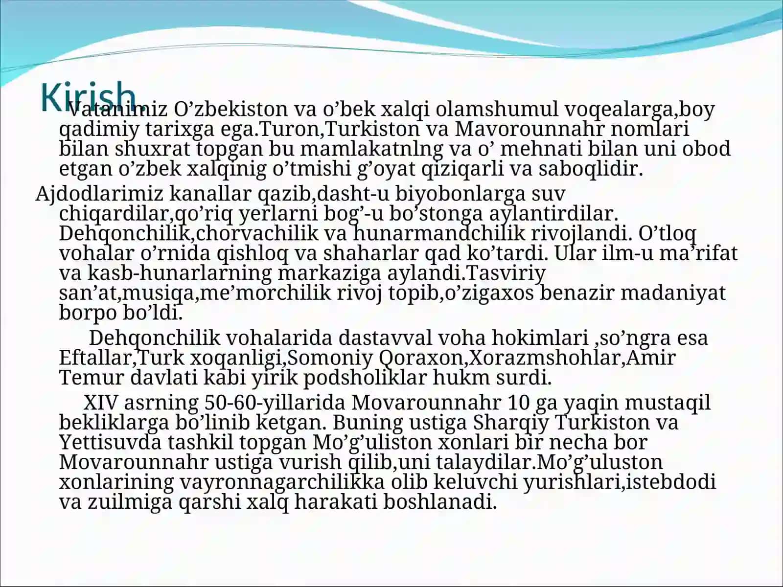 Amir Temur davlati to’g’risida ma’lumot 3
