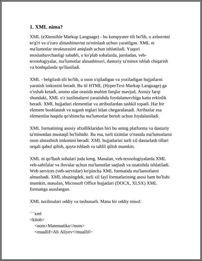 XML TEXNOLOGIYASI 3