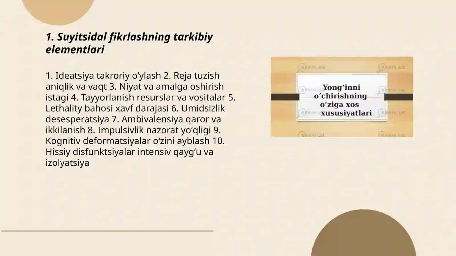 Bemorlarning suyitsidal fikrlashining o'ziga xos xususiyatlari 3