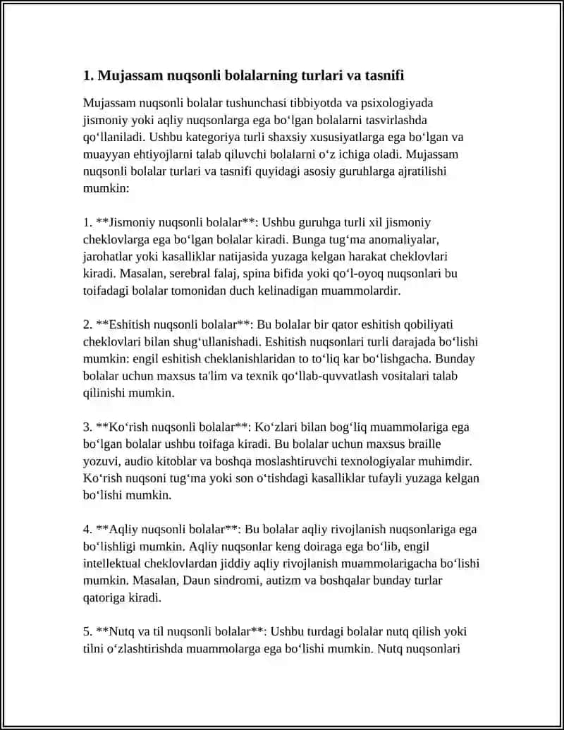 MUJASSAM NUQSONLI BOLALAR 3