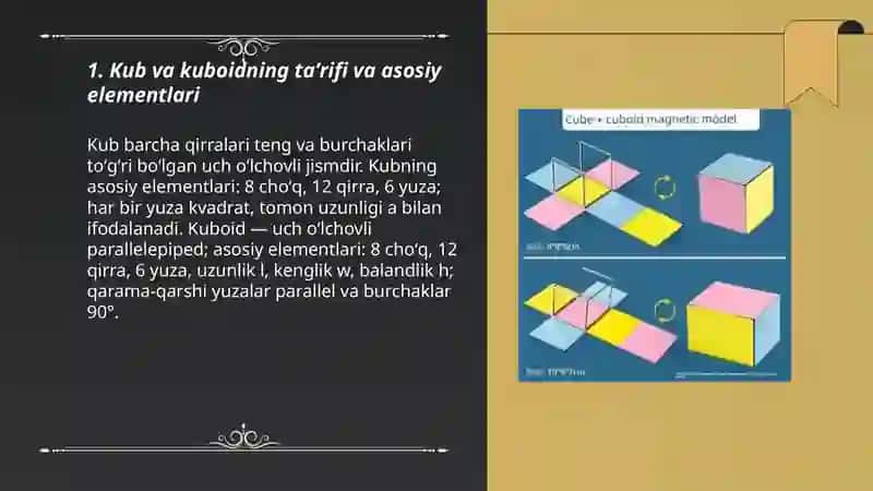 Kuboid va kubni hajmini topish 3