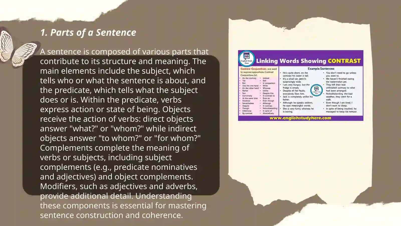 Parts of a Sentence 3