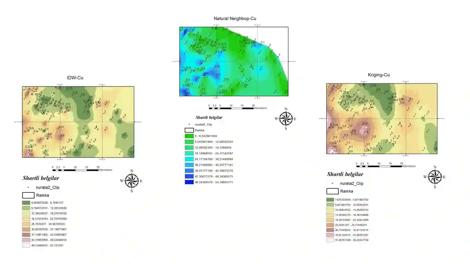 Geoinformatsion tizimlar- Interpolatsiya qilish usuli 3
