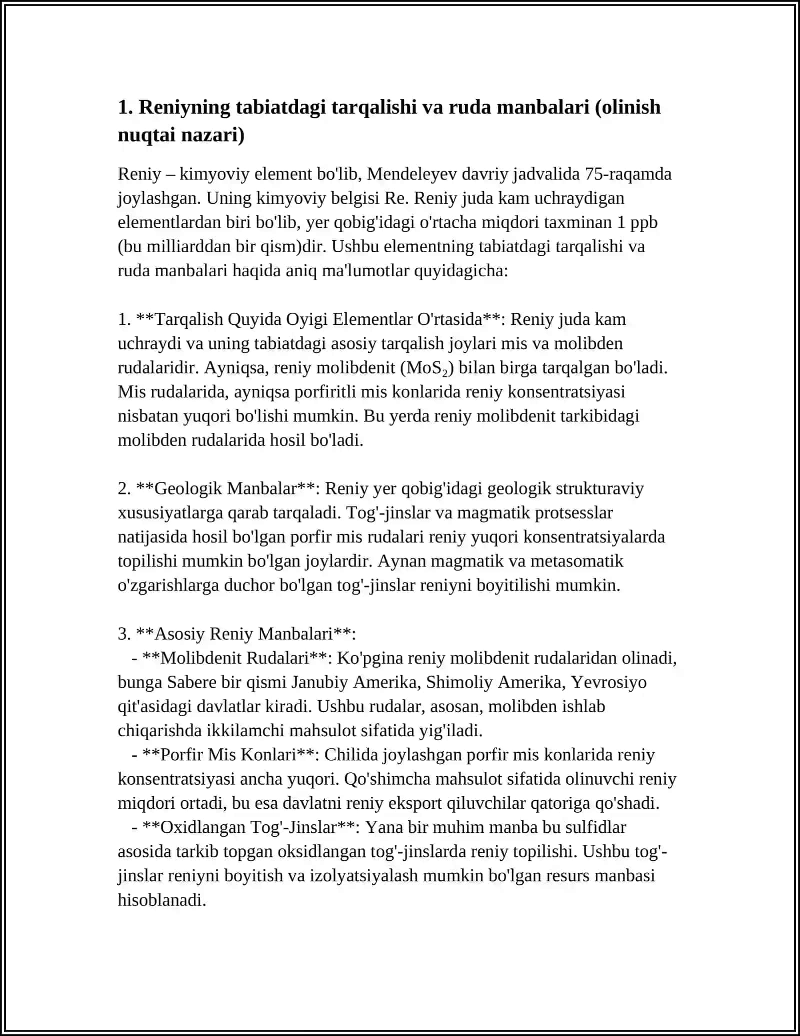 RENIYNING OLINISHI VA UNING XOSSALARI 3