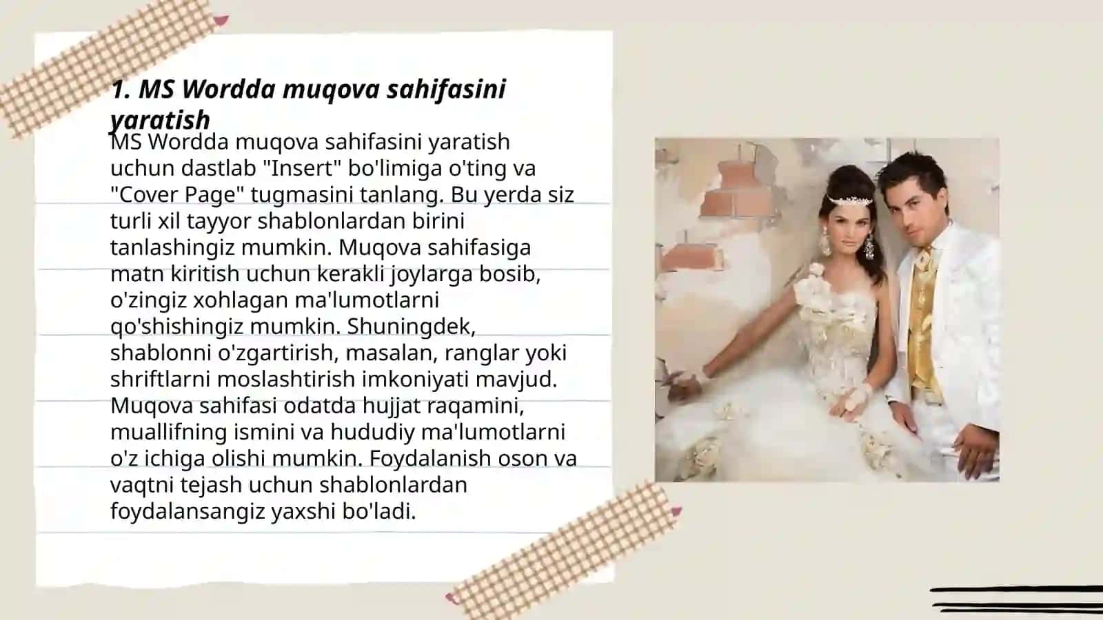 MS Wordda muqova sahifasini yaratish 3