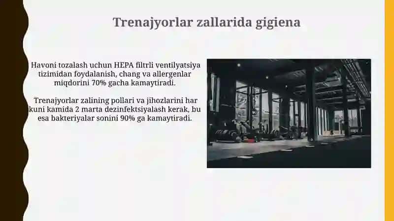 Trenajyorlar zallarida gigiena 3