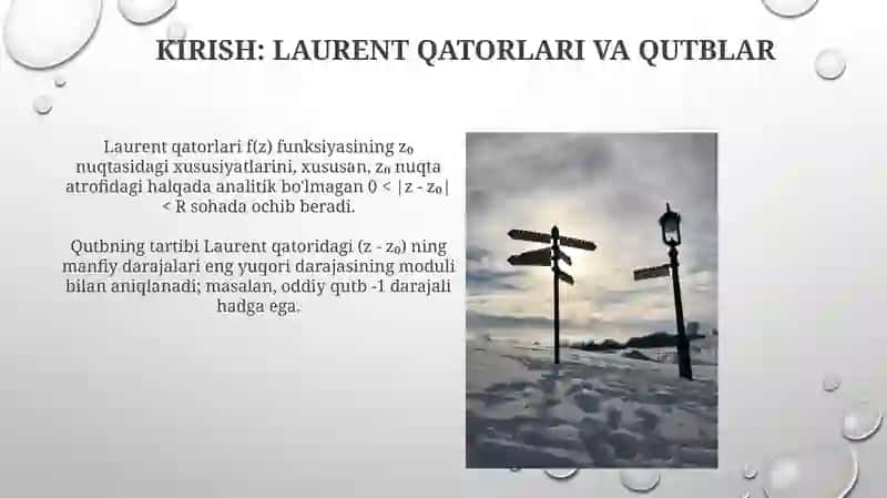 Laurent qatorlari va qutblar 3