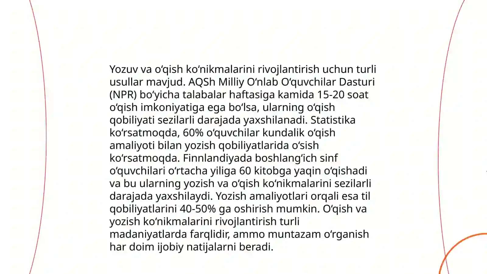 Yozuv va o‘qish ko‘nikmalarini rivojlantirish 3
