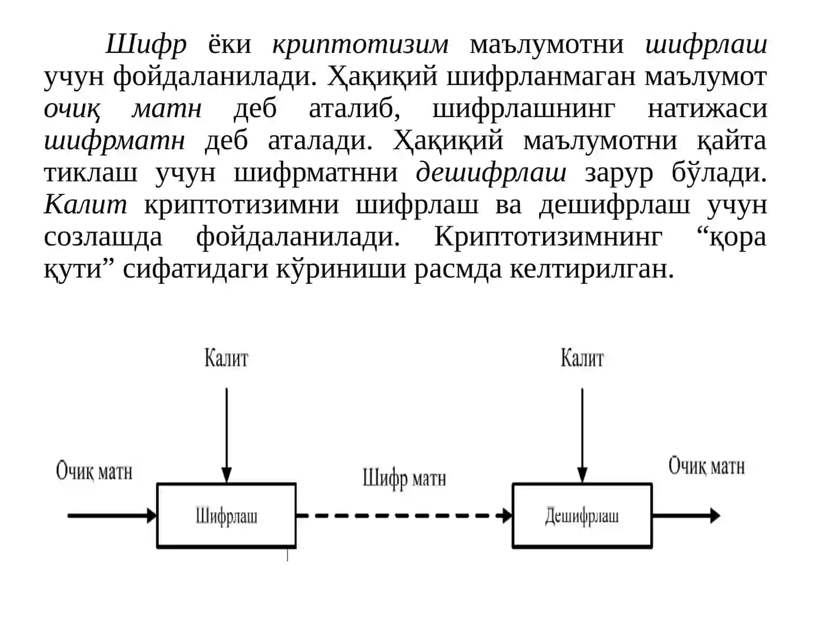 Криптографиянинг асосий тушунчалари 3