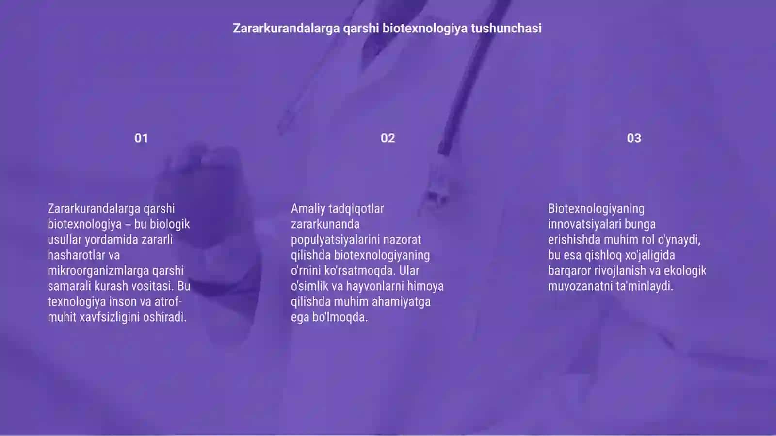 Zararkurandalarga qarshi biotexnologiya 3