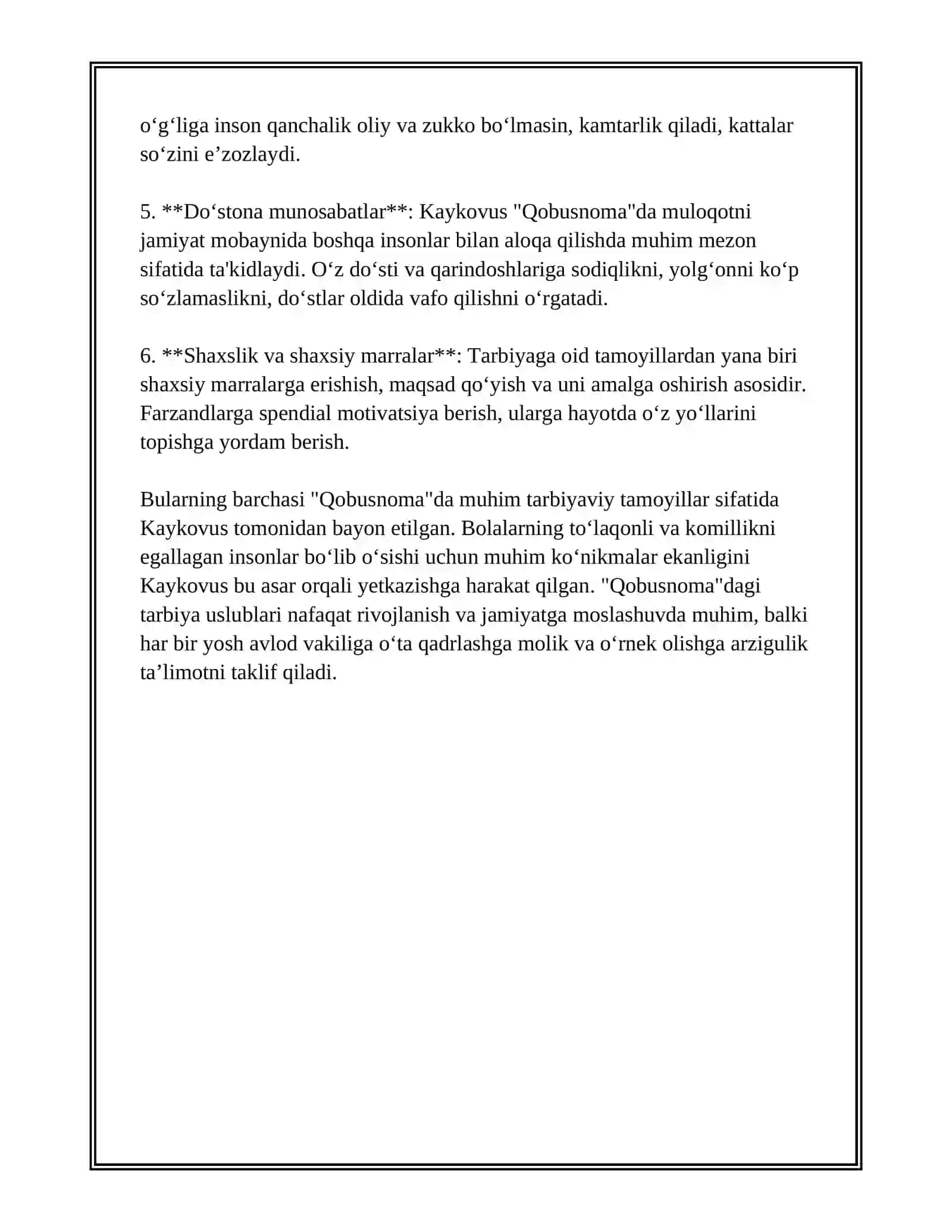 KAYKOVUSNING QOBUSNOMA ASARIDA FARZAND TARBIYASI 3