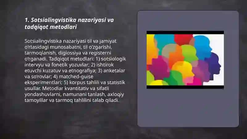 Sotsialingvistika va sohalar 3