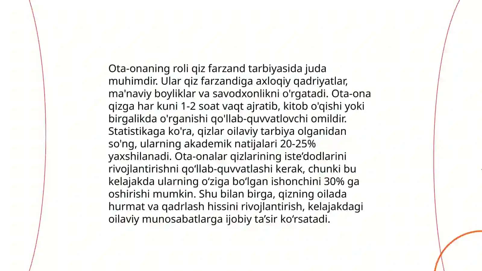 Oilada qiz farzand tarbiyasi 3