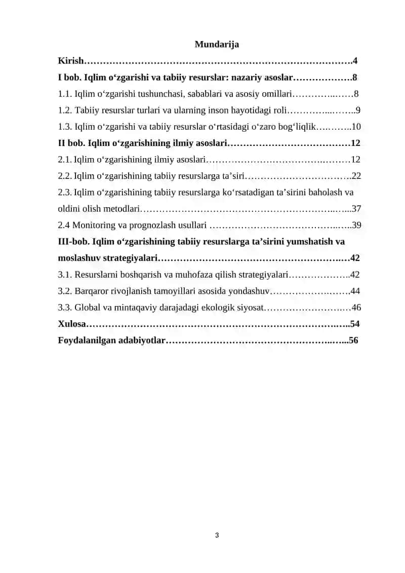 Iqlim o‘zgarishining Yer yuzidagi tabiiy resurslarga ta’siri metodlari 3