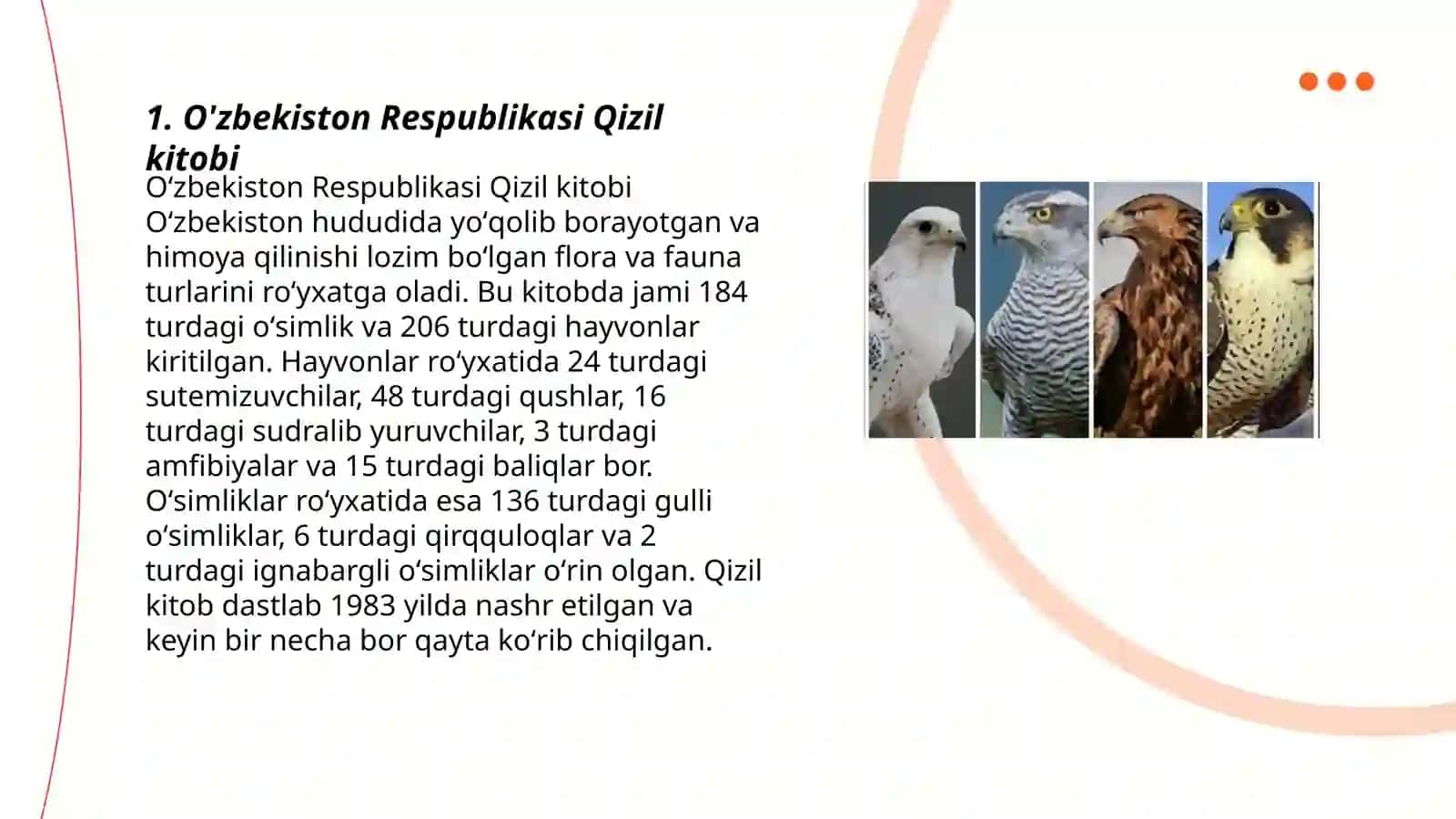 O'zbekiston Respublikasi Qizil kitobi 3