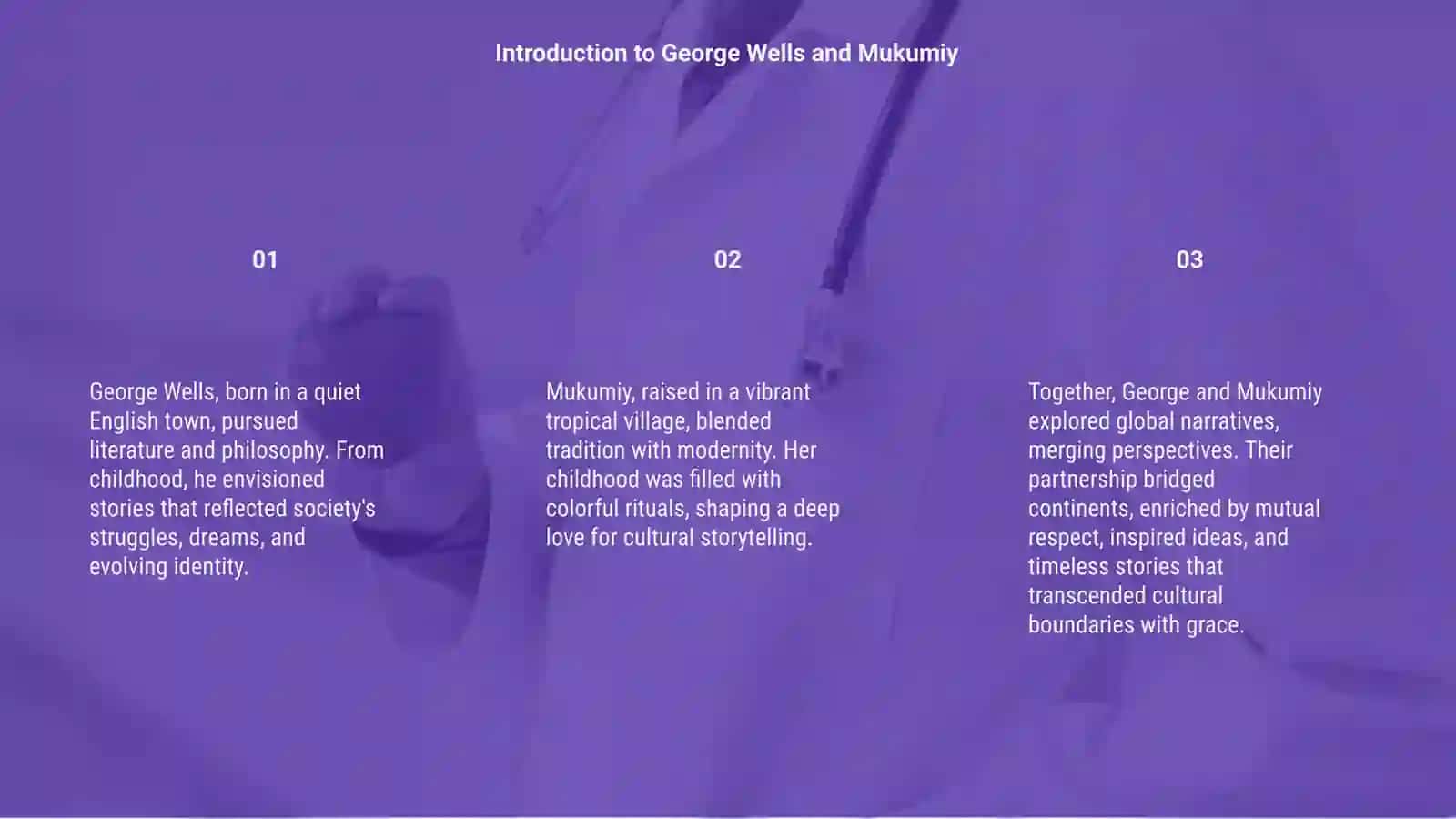 George Wells and Mukumiy's Life 3