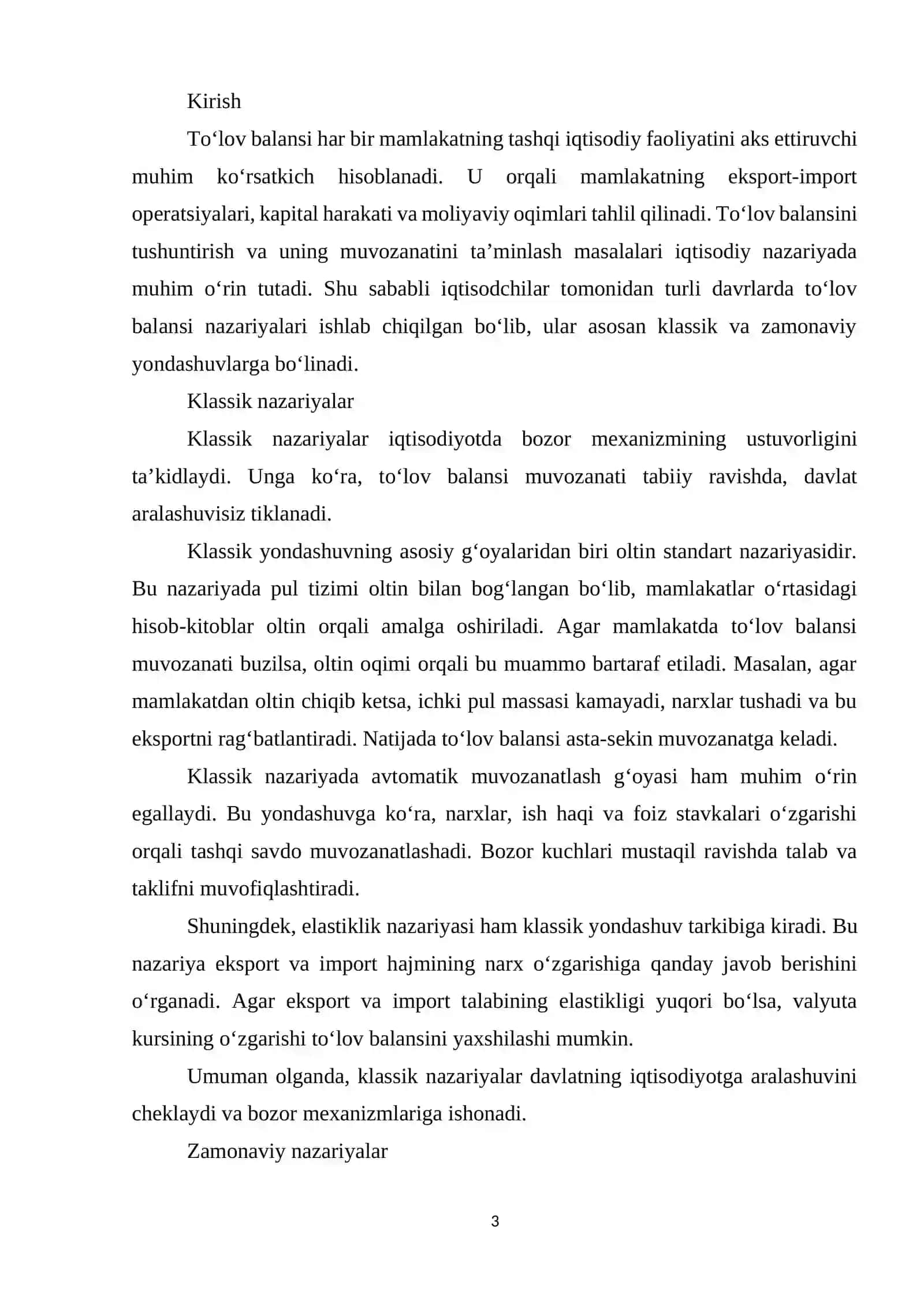To'lov balansining mohiyati va tarkibi 3