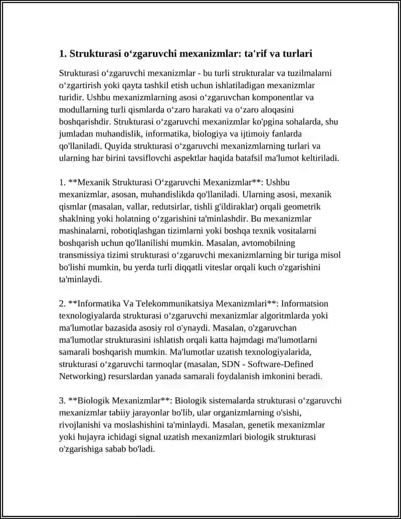 STRUKTURASI OʻZGARUVCHI MEXANIZMLAR 3