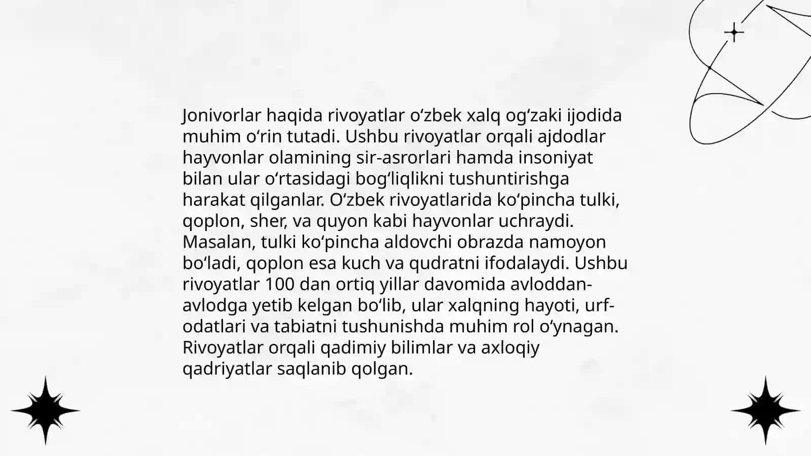 Jonivorlar haqida rivoyatlar 3