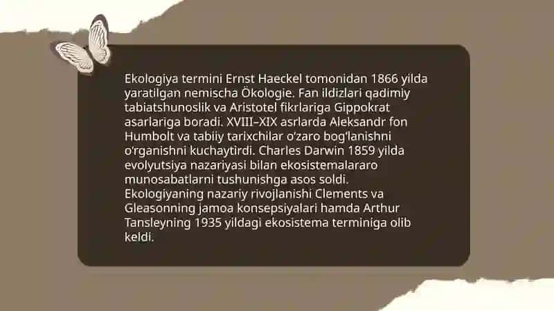 Ekologiyaning rivojlanish tarixi 3