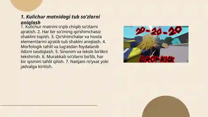 Kulichur bitigdoshi matnidagi tub soʻzlar 3