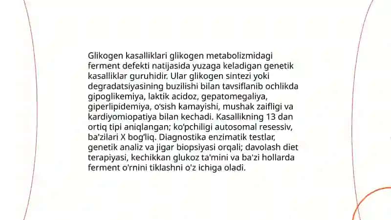 Glikogen kasalliklari 3