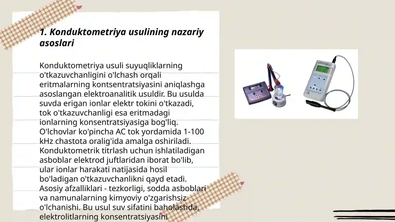 Konduktometriya usuli va uning qoʻllanishi 3