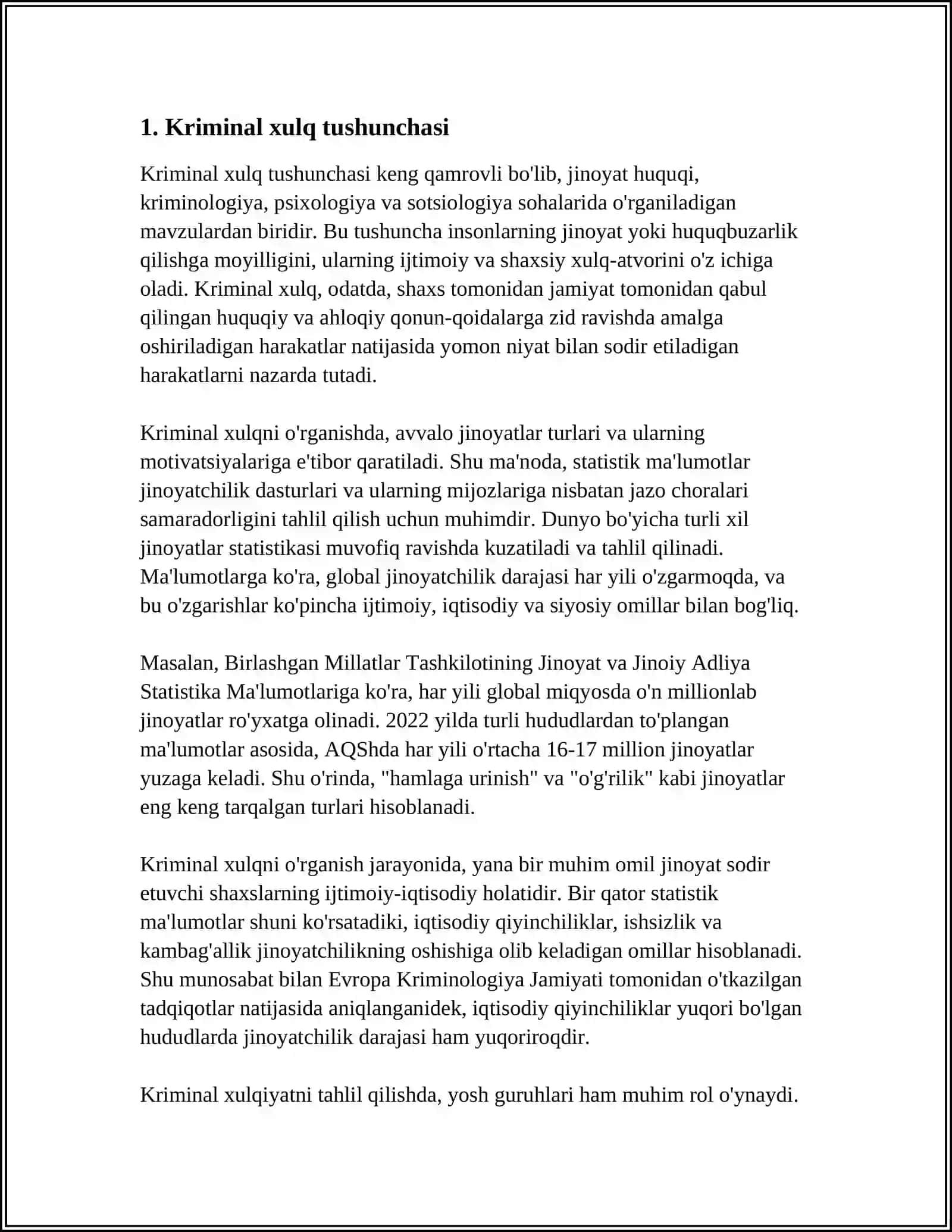 KRIMINAL XULQ TOʻGʻRISIDA TUSHUNCHA 3